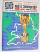 FOOTBALL; WORLD CUP 1966; Group Qualifier original programme - signed by Gordon Banks to rear '