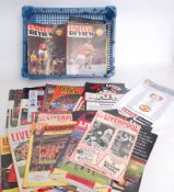 FOOTBALL; Manchester United & Liverpool assorted football programmes. 1980's onwards
