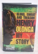 CRICKET; Blood, Sweat & Treason - Henry Olonga - signed autographed autobiography book, along with
