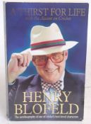 CRICKET; Thirst For Life - Henry Blofeld - signed autographed book and ticket.