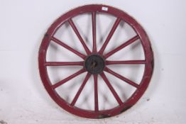 A large 19th century painted wooden cart