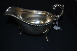 A good Edwardian silver hallmarked gravy