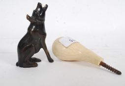 A 19th century Ivory walking stick head