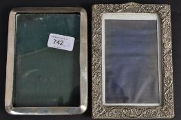 Two silver hallmarked photograph frames.