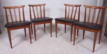 4 vintage mid 20th century teak dining c