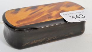 A Victorian vulcanite faux tortoiseshell