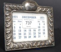 An Edwardian silver hallmarked desktop c