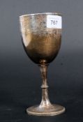 A silver hallmarked chalice / goblet by