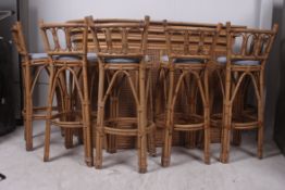 A retro 20th century large bamboo corner