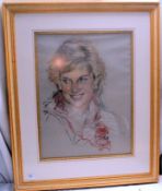 COOTE, MICHAEL; Portrait study in pastel