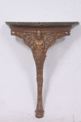A 19th century cast iron console table b