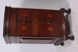 A 1900's Edwardian mahogany inlaid bow f