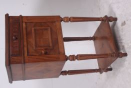 A 19th century French walnut bedside cab