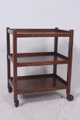 A good 1930's oak 3 tier butlers serving