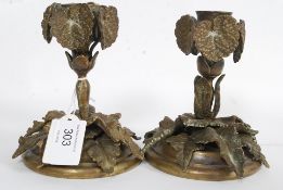 A pair of early 19th century bronze / br