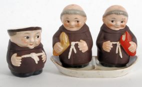 A set of German Goebels monk condiment s