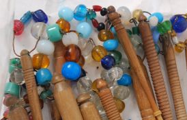 A small collection of lace bobbins all w
