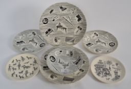 A collection of retro china; five Homema