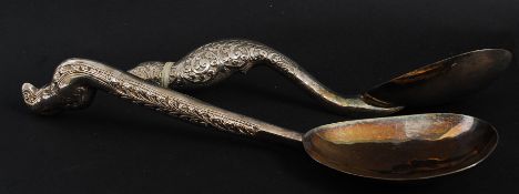 A pair of 19th century large silver plat