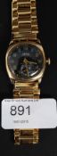 A gentlemans vintage 9ct gold wristwatch