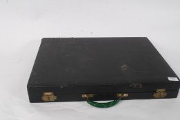A vintage cased Back gammon set