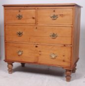 A Victorian country pine chest of drawer