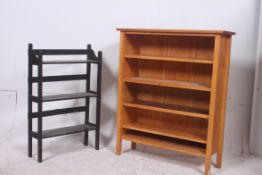 A 20th century pine open window bookcase