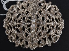 A silver hallmarked Nurses belt buckle