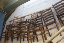 A set of 10 20th century beech wood coun