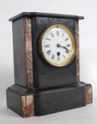 A 19th century slate and marble mantel c