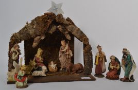 A 20th century nativity set, comprising