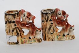 A pair of 20th century Wade style (unmar