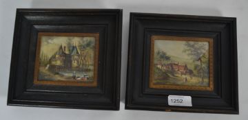 A pair of Russian oil on copper panel pa