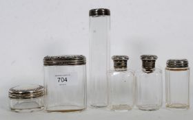 A collection of six silver hallmarked li