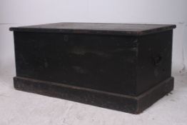 A Victorian 19th century ebonised pine b
