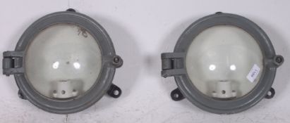 A pair of original vintage industrial bu