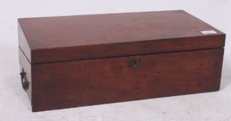 A 19th century mahogany writing slope bo
