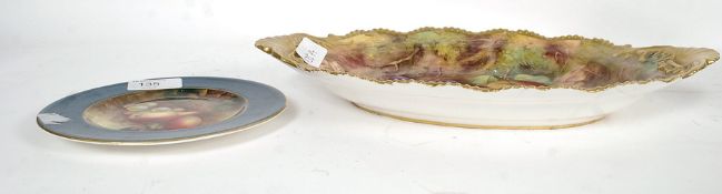 A Royal Worcester scalloped bowl having