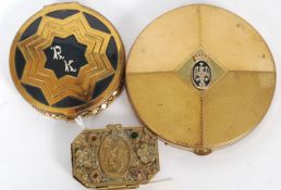 COMPACTS; A collection of three vintage