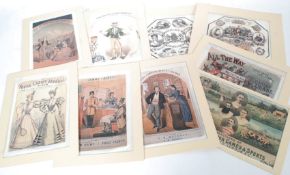 A collection of well known images printe