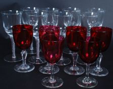 A set of 8 20th century air stem wine gl
