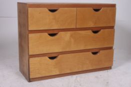 A vintage 1960's wooden school drawer ca