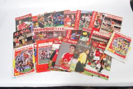 A collection of Arsenal football program