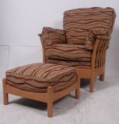 A large Ercol Renaissance light elm armc