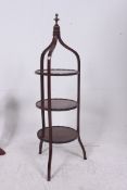 An Edwardian mahogany 3 tier bell top ca