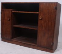 A 1930's oak library bookcase cabinet. T