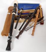 A collection of recorders.