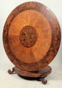 A large circular 19th century Victorian