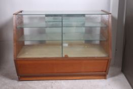 A 1950's oak shop haberdashery display c