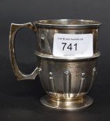 A Victorian silver hallmarked tankard by
